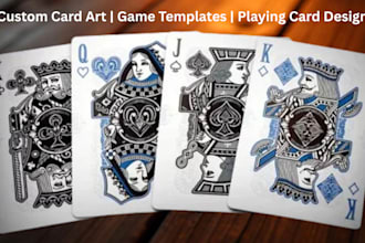 custom playing card design, card game design, game card template, playing card