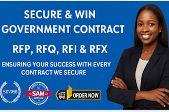 secure and win government contract, bid proposal, grant writing, rfp, rfq, rfi