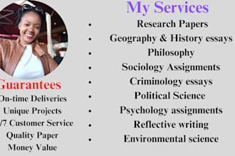 research geography, environmental science, history and philosophy topics