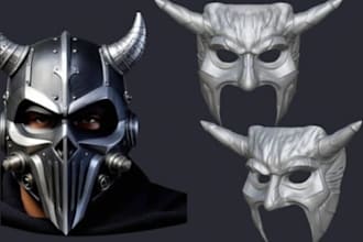 do 3d cosplay mask 3d armor 3d weapon wearable cosplay prop for 3d printing