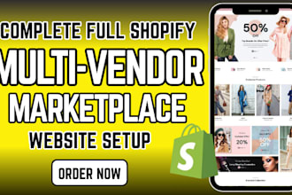 create shopify multi vendor ecommerce marketplace website multivendor website