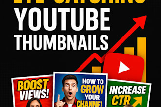 design eyecatching and converting youtube thumbnails, banner and cover