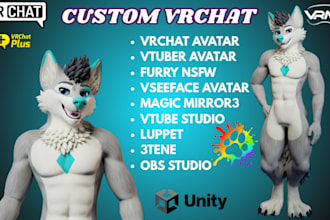 do 3d furyy vrchat avatar,or nsfw vtuber model for animaze streaming