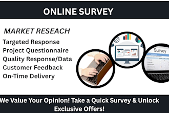 conduct online survey market research questionnaire form to over 1k USA UK