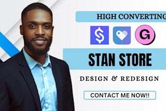 set up and market your stanstore, gumroad, or payhip with digital product design