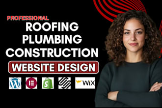 design plumbing website, construction, roofing, hvac website in squarespace