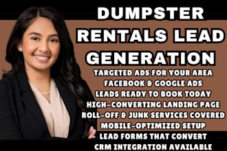 dumpster rental lead junk removal leads waste removal lead rental business leads