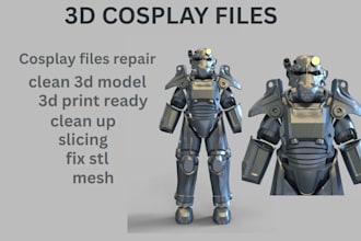 fix, clean, or prepare your 3d cosplay file for 3d printing