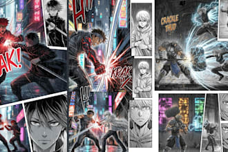 do comic book illustration, graphic novel, cartoon comic, comic book art