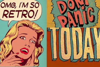 create vintage comics illustration retro comics comics illustration book cover