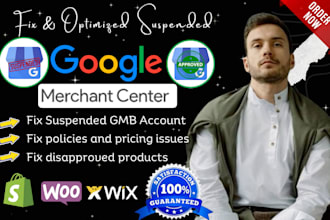 fix google merchant center suspension, misrepresentation and shopping ads