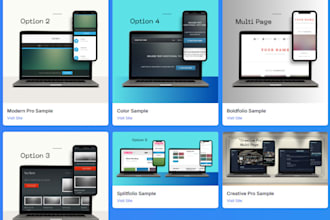 create a custom portfolio website from a wide range of styles