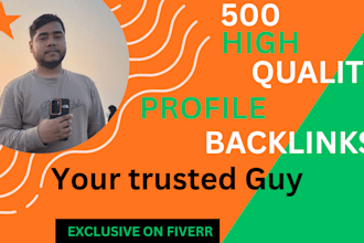 create social entity, 500 profile backlink and much more