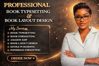 do book formatting book layout design, typesetting and paperback formatting