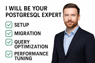 be your postgresql expert setup, migration query optimization database service