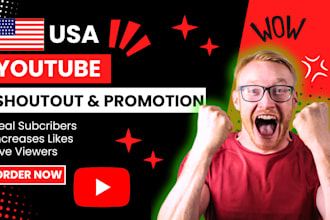 do organic usa youtube shoutout video promotion boost views channel engagement