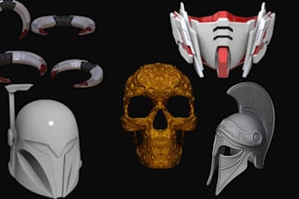 sculpt 3d cosplay model 3d amor 3d weapon and wearable props for printing