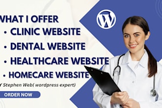 design medical healthcare doctor dental homecare clinic website