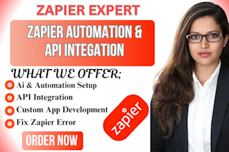 setup or fix zapier automation and integration as an expert