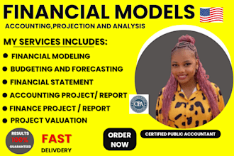 handle excel projects, accounting, finance assignments, financial model forecast