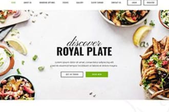 design a professional catering website for your business