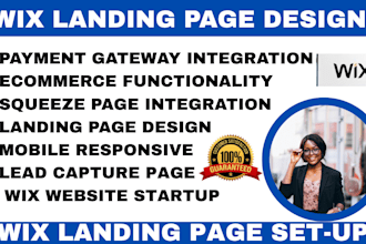 wix landing page wix ecommerce site develop wix landing page wix homepage design