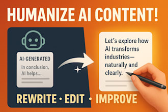 rewrite chatgpt  ai generated articles, blogs, essays, edit humanize ai content