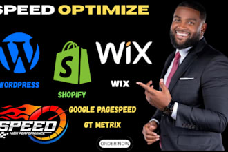 speed up wix shopify wordpress website with improve gtmetrix google