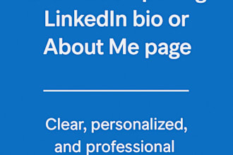 write a professional linkedin bio or short about me