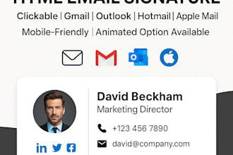 build clickable HTML email signature for apple mail  outlook gmail hotmail etc