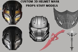 sculpt detailed 3d cosplay helmet 3d mask 3d weapon oni mask printable stl file