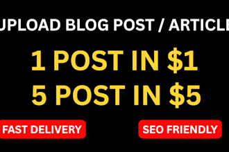 upload content, blog posts and article posts as wordpress VA