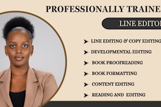 line edit and proofread your novel or manuscript
