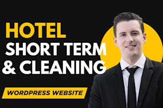design a hotel, short term rental and cleaning booking wordpress website