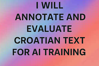 annotate and evaluate croatian text for ai training