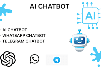 build an ai chatbot for telegram chatbot, whatsapp chatbot