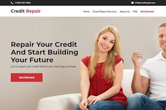 design a high converting credit repair or finance website with local SEO