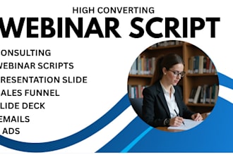 craft perfect converting webinar script sales funnel and presentation slide
