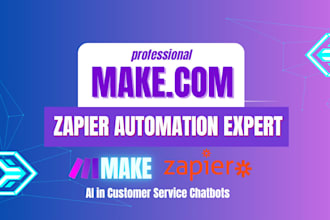 make com automation make workflows expert zapier integration, n8n automation