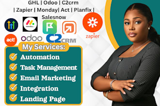 setup gohighlevel c2crm planfix salesnow odoo monday crm act zapier integration