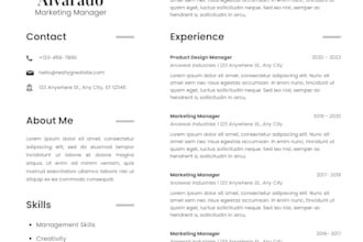 create editable and modern CV templates in word and canva