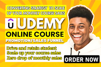 udemy online course promotion, thinkific, kajabi sales funnel to boost students