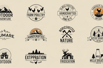 design a custom retro vintage logo, badge, or classic emblem