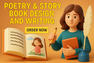 design and write your custom poetry or story book with care and creativity