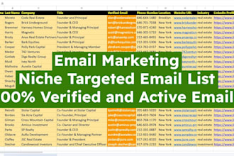 create niche targeted cold calling and cold email lists for marketing