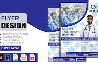design eye catching medical and healthcare flyers and brochures