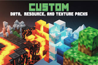 create a custom minecraft texture, data, and resource pack for you