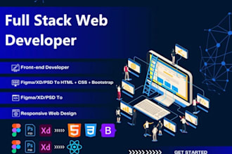 do full stack website development, frontend and backend dev