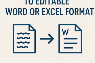 retype or convert scanned PDF or image to editable word or excel