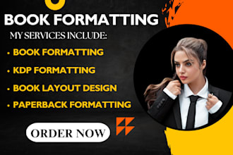 do book formatting for amazon KDP, kindle, ingramspark, ebook, and paperback